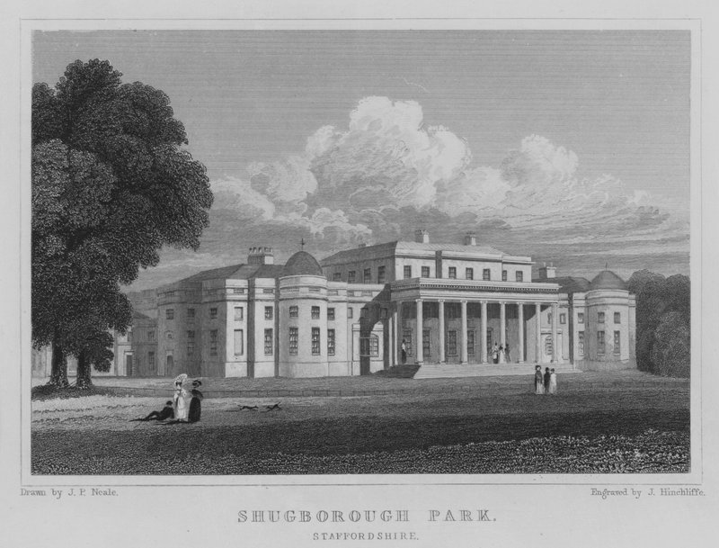 Shugborough Park, Staffordshire (kaiverrus) tekijältä John Preston Neale