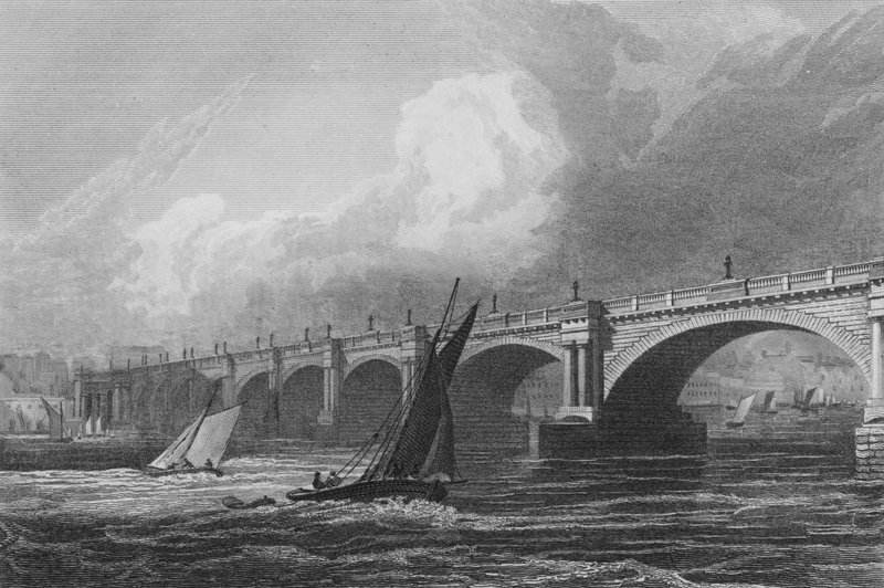 Strand Bridge, Lontoo (kaiverrus) tekijältä John Preston Neale