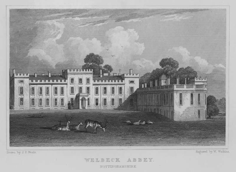 Welbeck Abbey, Nottinghamshire (kaiverrus) tekijältä John Preston Neale