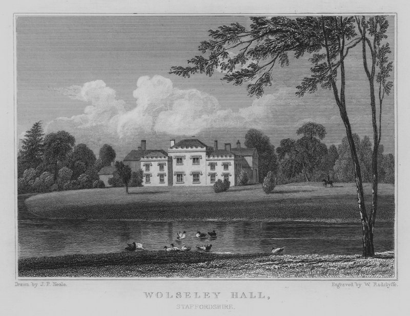 Wolseley Hall, Staffordshire (kaiverrus) tekijältä John Preston Neale