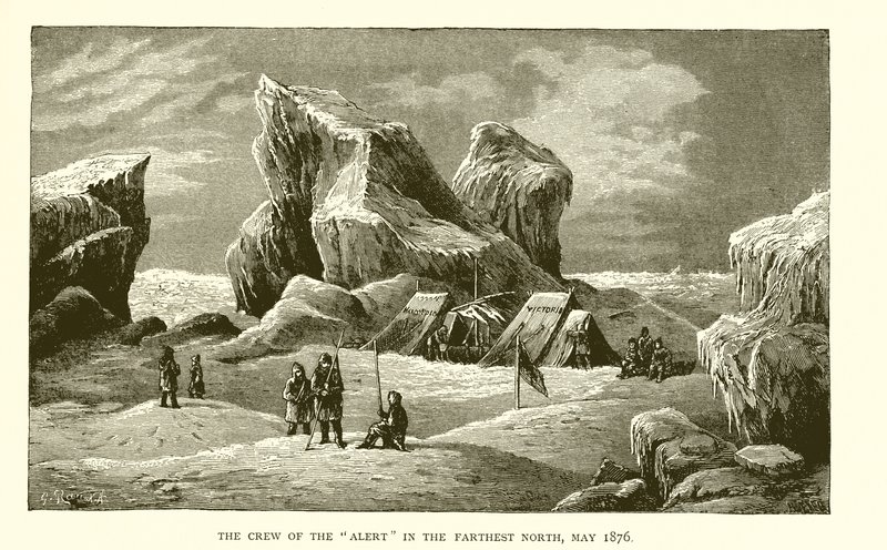 Hälytysaluksen miehistö kaukaisimmassa pohjoisessa, toukokuu 1876. tekijältä J. R. Sinclair