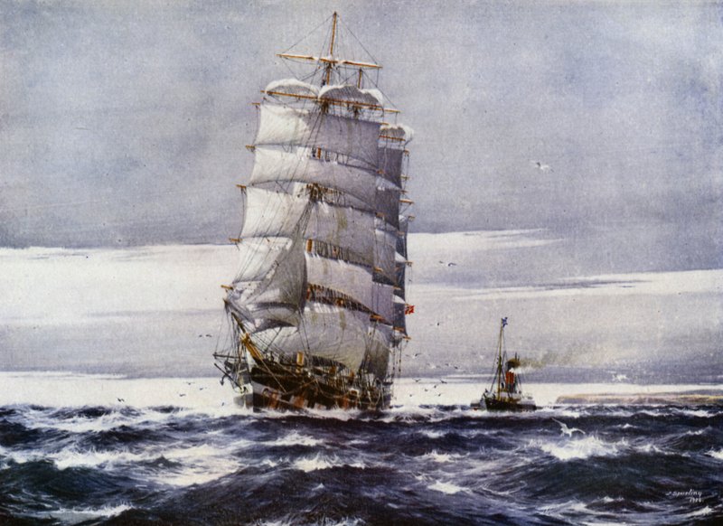 Clipper-alukset: Carlisle Castle (väri litho) tekijältä Jack (after) Spurling
