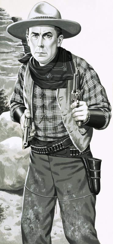 William S. Hart. mykkäelokuvien cowboy-näyttelijä tekijältä Jack Keay