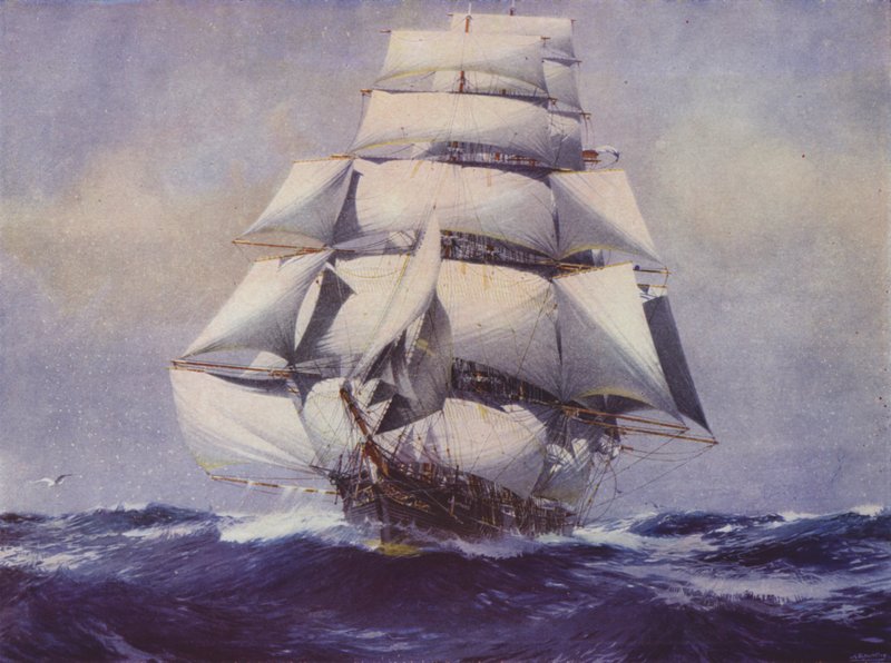 Clipper-alus Lightning täydessä purjeessa tekijältä Jack Spurling