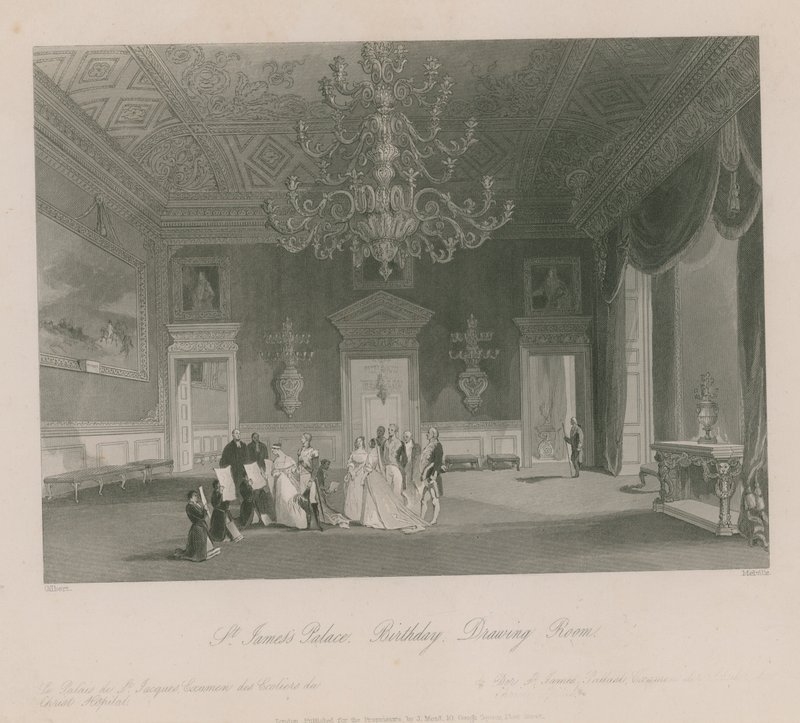 Syntymäpäiväjuhlat St Jamesin palatsin salissa tekijältä Jacob van der Heyden