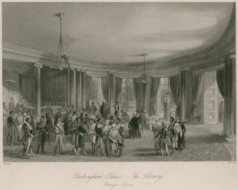 Buckinghamin palatsi, kirjasto, ulkomainen tuki tekijältä Jacob van der Heyden