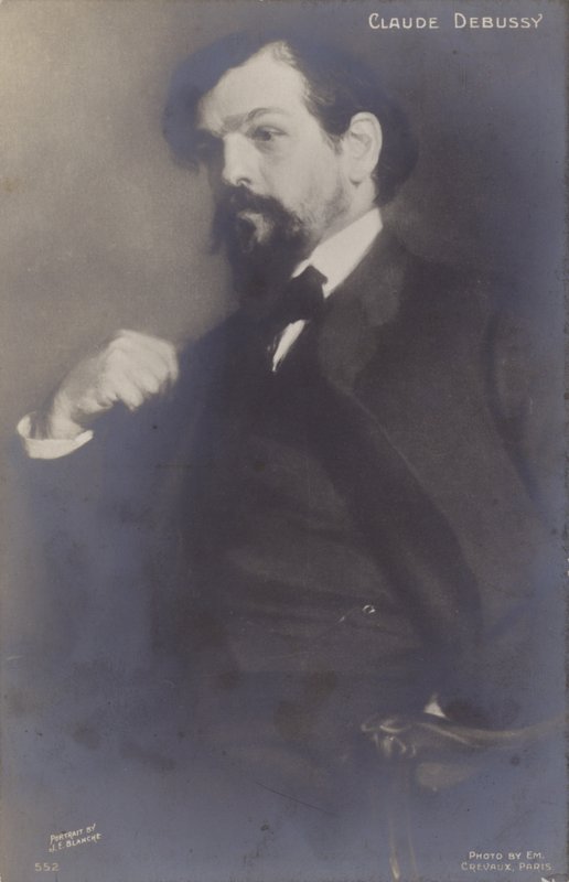 Claude Debussy, ranskalainen säveltäjä (1862-1918) tekijältä Jacques Emile Blanche