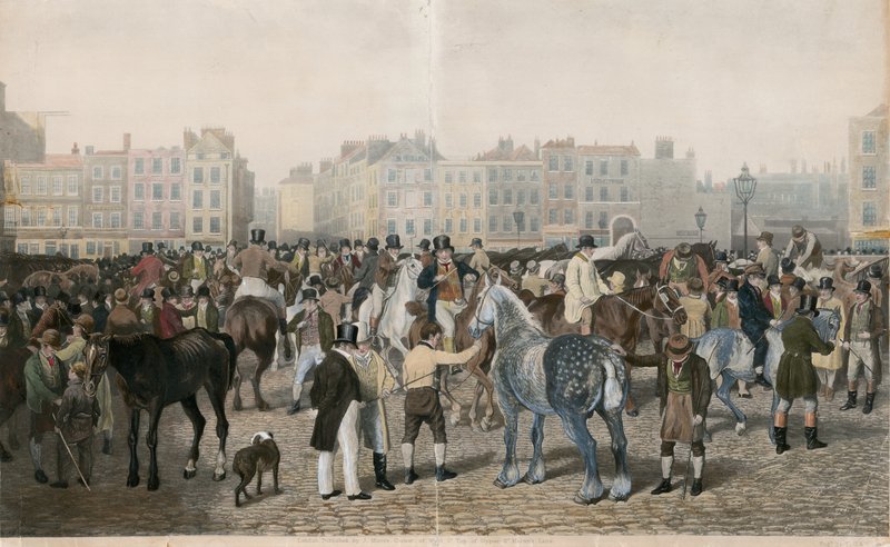 Vanha Smithfield Market tekijältä Jacques Laurent Agasse