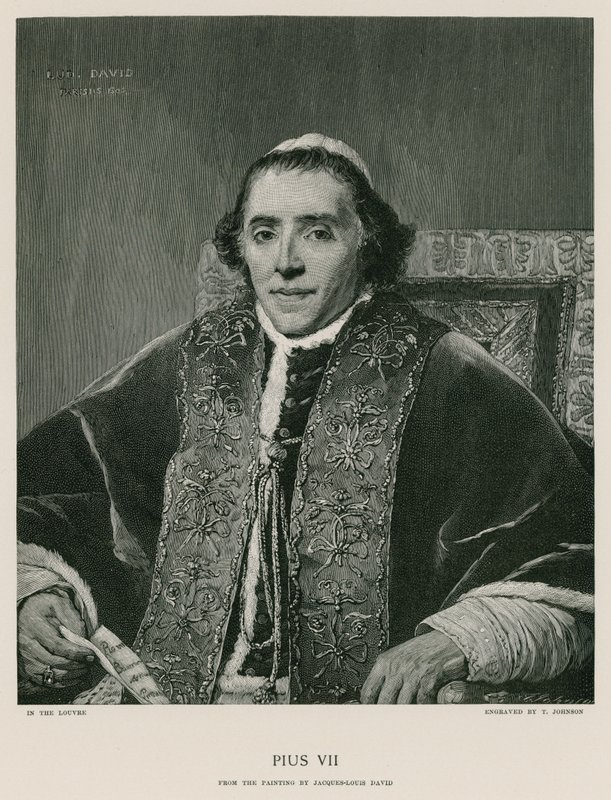 Paavi Pius VII tekijältä Jacques Louis David