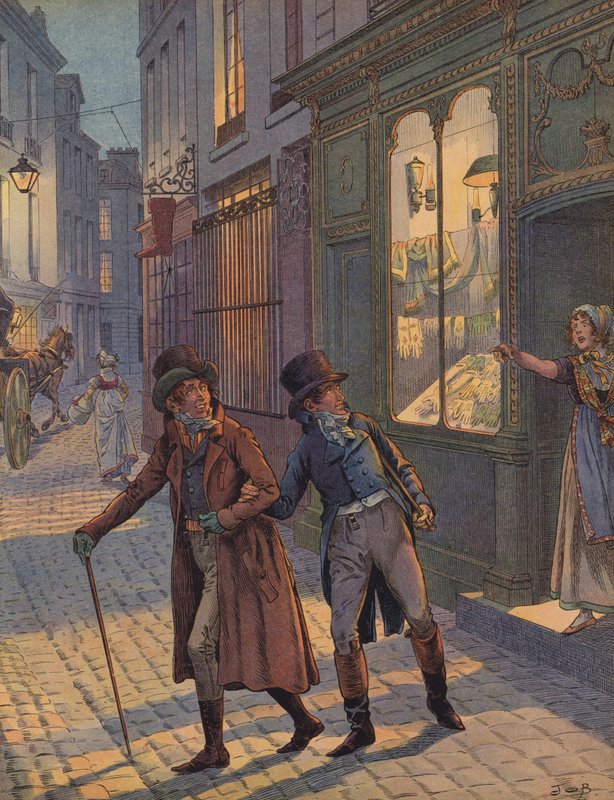 Katukuva Pariisissa tekijältä Jacques Marie Gaston Onfray de Breville (Job)