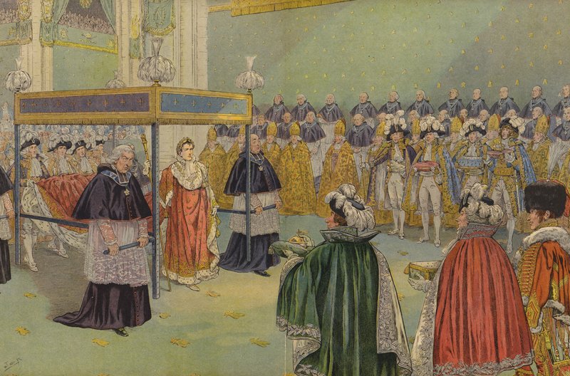 Napoleon Bonapartelle hänen kruunajaisissaan Pariisissa annetut lahjat tekijältä Jacques Marie Gaston Onfray de Breville (Job)