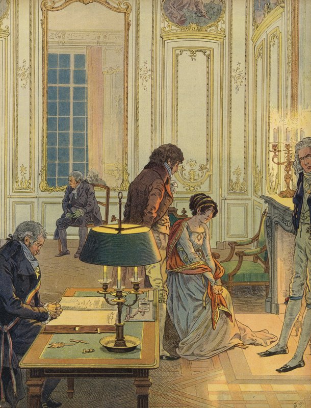 Napoleon Bonaparte jättää hyvästit vaimolleen tekijältä Jacques Marie Gaston Onfray de Breville (Job)