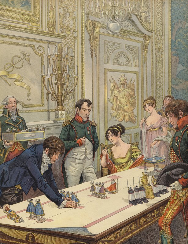 Napoleon ja Josephine valmistautuvat kruunajaisiinsa tekijältä Jacques Marie Gaston Onfray de Breville (Job)