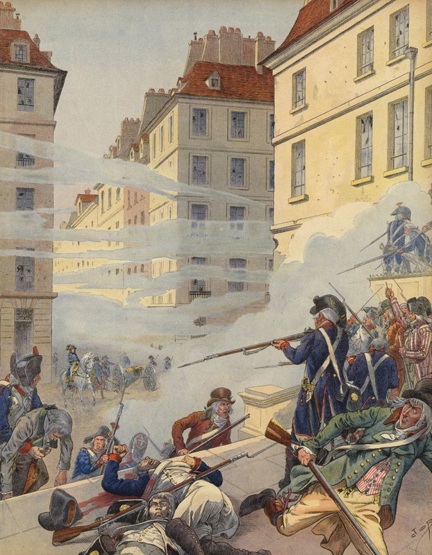 Vallankumoukselliset levottomuudet Ranskan kaduilla tekijältä Jacques Marie Gaston Onfray de Breville (Job)