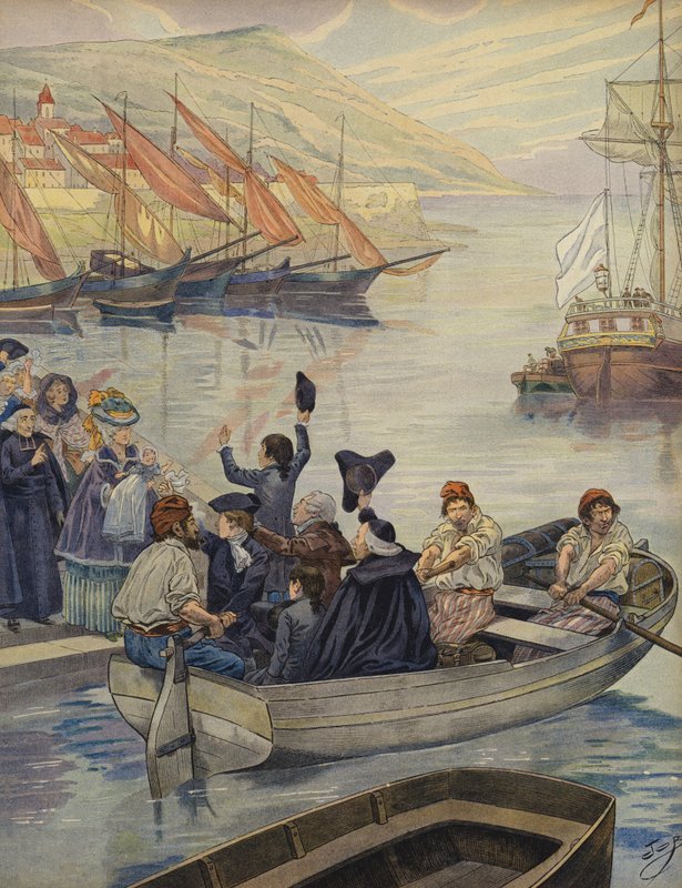 Nuori Napoleon Bonaparte lähtee Korsikasta tekijältä Jacques Marie Gaston Onfray de Breville (Job)