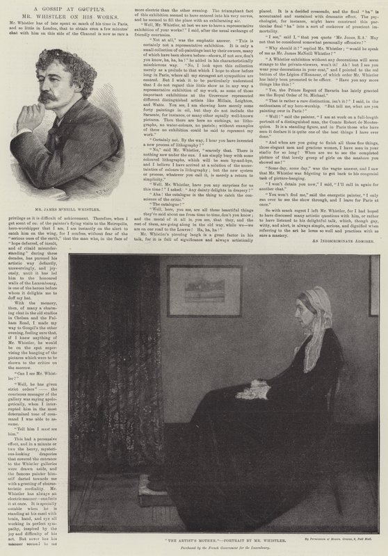 herra Whistler teoksistaan tekijältä James Abbott McNeill Whistler