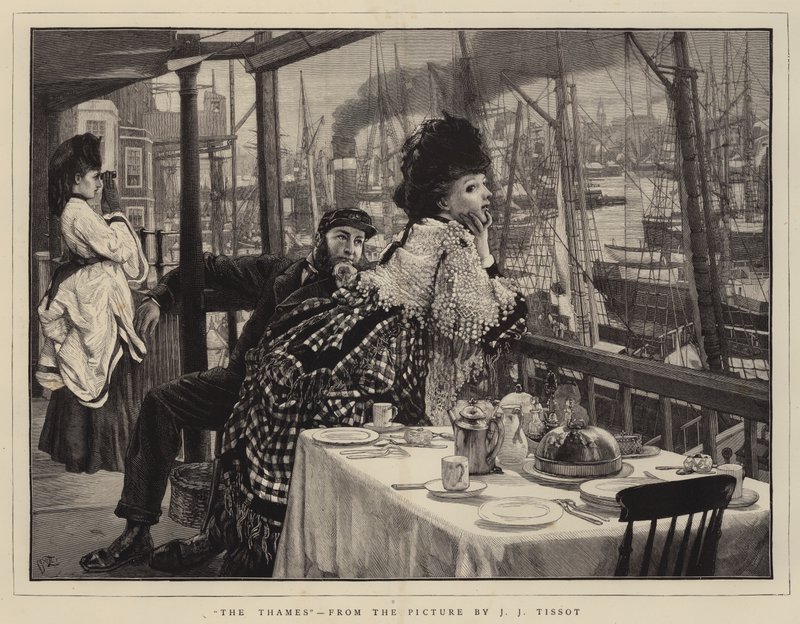 Thames joki tekijältä James Jacques Joseph Tissot