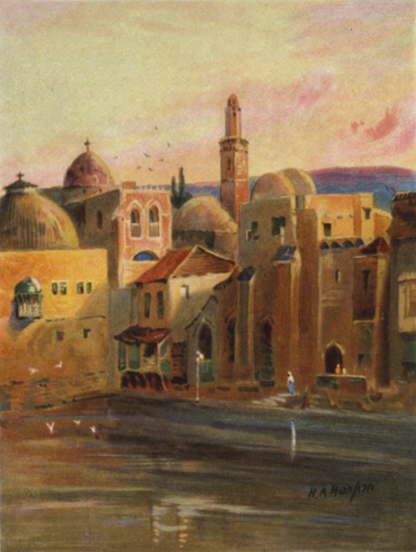 Hiskian allas Jerusalemissa (väri litho) tekijältä James (after) Clark