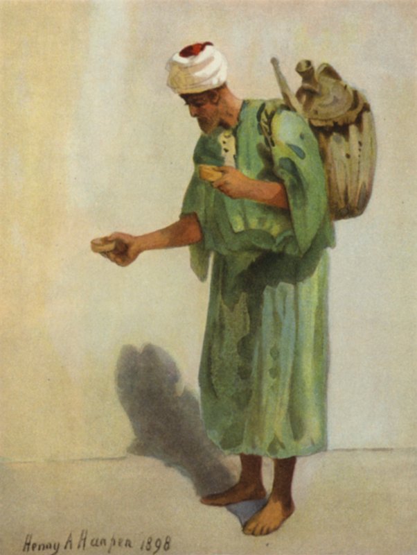 Veden myyjä (väri litho) tekijältä James (after) Clark
