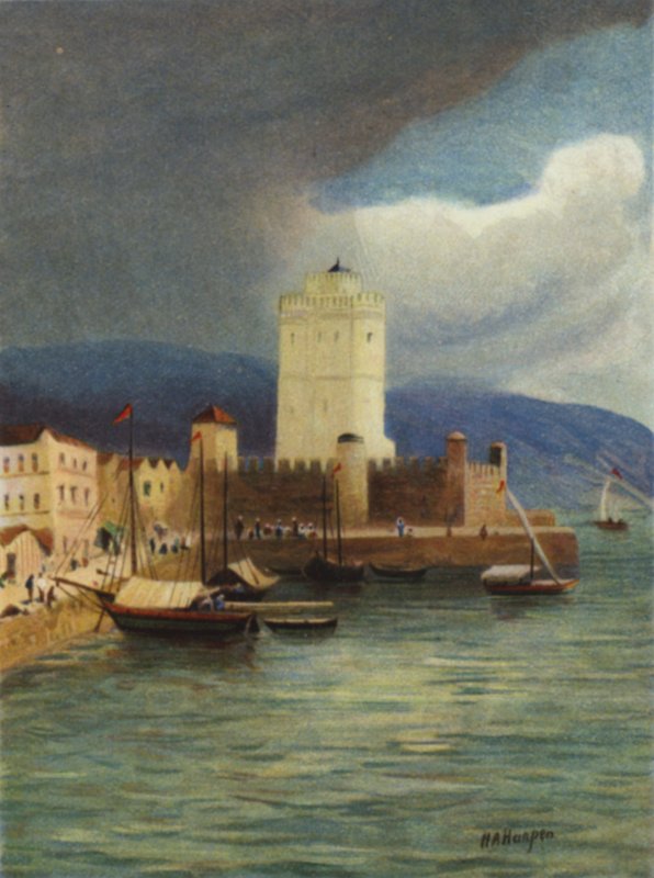 Thessalonica, nykyään nimeltään Salonica (väri litho) tekijältä James (after) Clark