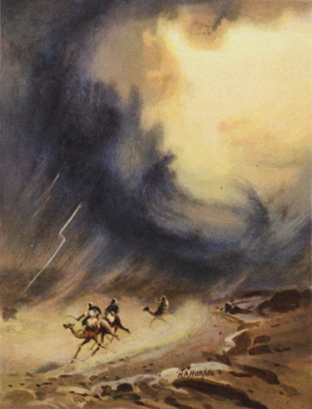 Ukkosmyrsky ja rakeet, Siinai (väri litho) tekijältä James (after) Clark