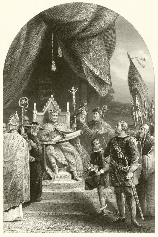 King John sinetti Magna Charta (kaiverrus) tekijältä James (after) Lonsdale
