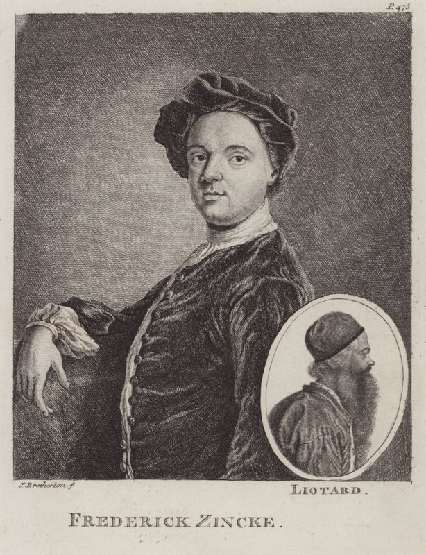 Christian Friedrich Zincke, saksalainen miniaturisti (etsaus) tekijältä James Bretherton