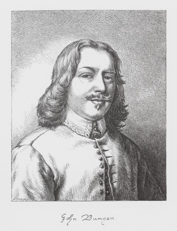 John Bunyan, muotokuva (kaiverrus) tekijältä James Dawson Watson