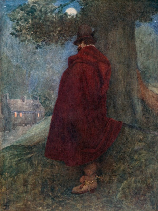 Earl of Bothwell yöllä katselemassa Solitary Housea nimeltä Kirk-o-Field tekijältä James Dromgole Linton
