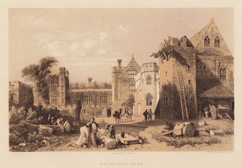 Penshurst, Kent (akvatinta) tekijältä James Duffield Harding