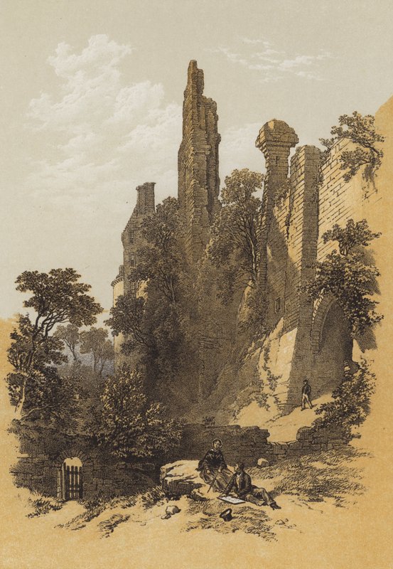 Roslinin linna (chromolitho) tekijältä James Duffield Harding