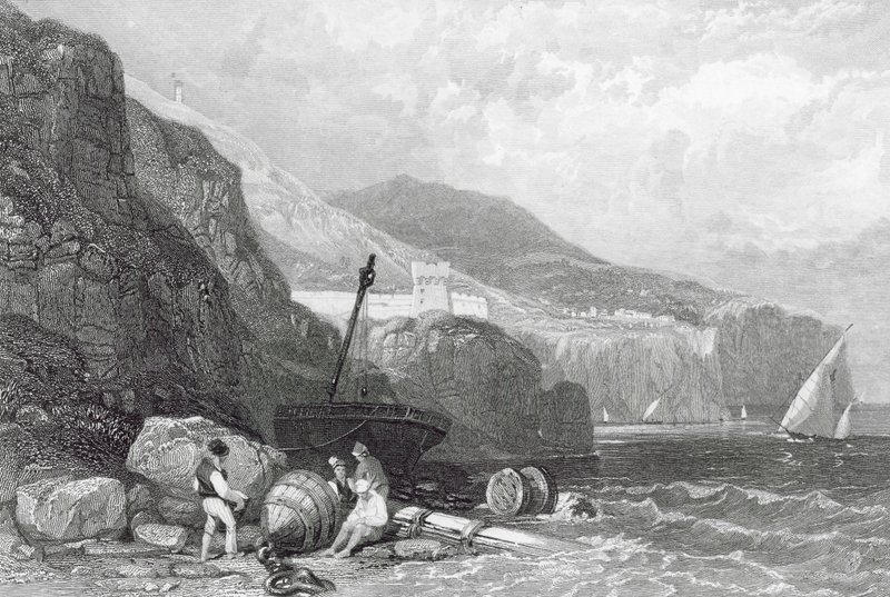 Vico, Napolinlahti, Italia (kaiverrus) tekijältä James Duffield Harding