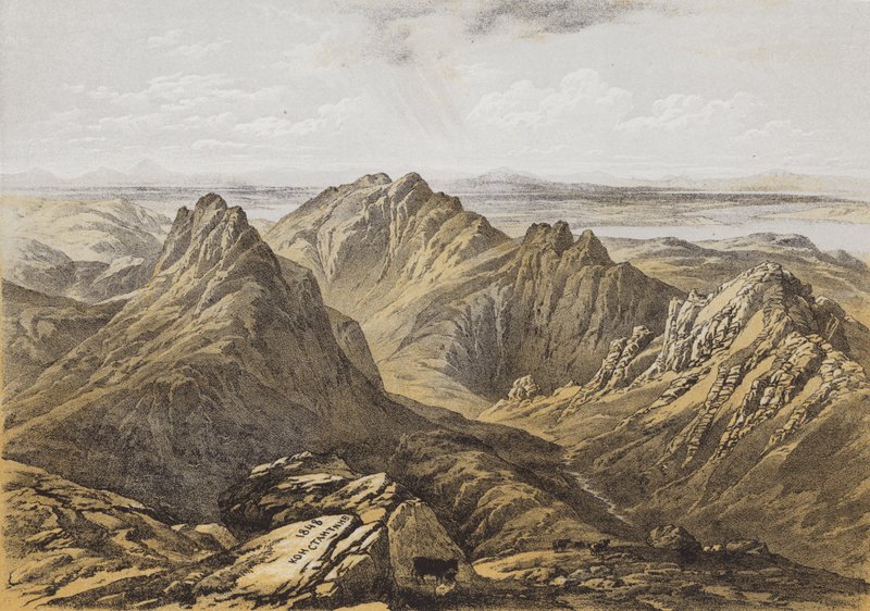 Näkymä Goatfellin huipulta, Arranin saari (chromolitho) tekijältä James Duffield Harding