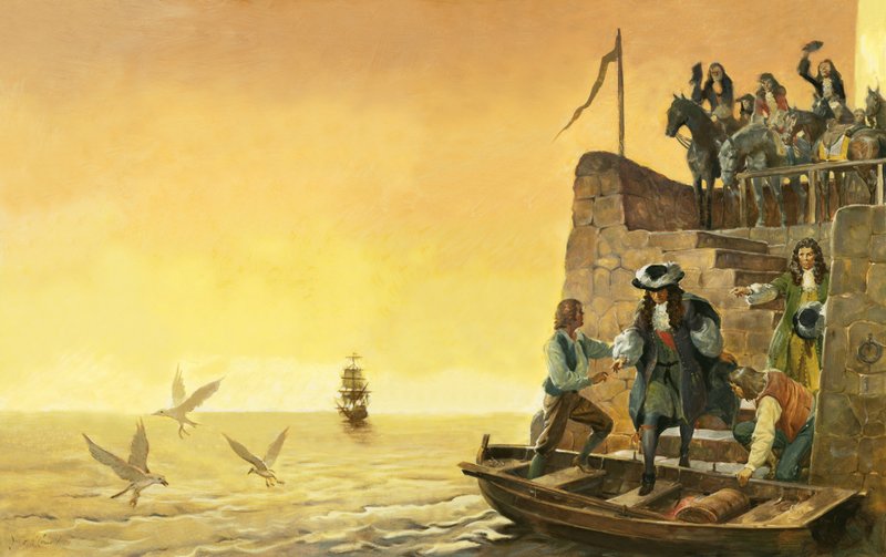 Jaakob II:n lähtö (guassi paperille) tekijältä James Edwin McConnell