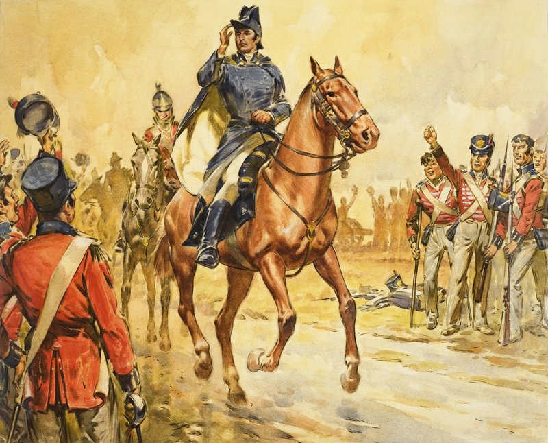Wellingtonin herttua keräämässä joukkojaan tekijältä James Edwin McConnell