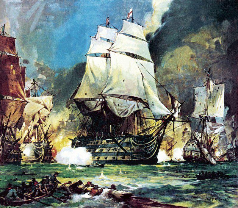 HMS Victory Trafalgarin taistelussa tekijältä James Edwin McConnell