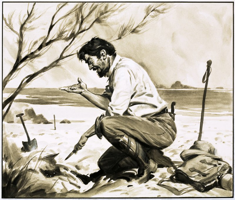 John Bock löysi timantteja rannalta, mutta vaikka hän ilmoitti löydöstä, hänet vangittiin. tekijältä James Edwin McConnell