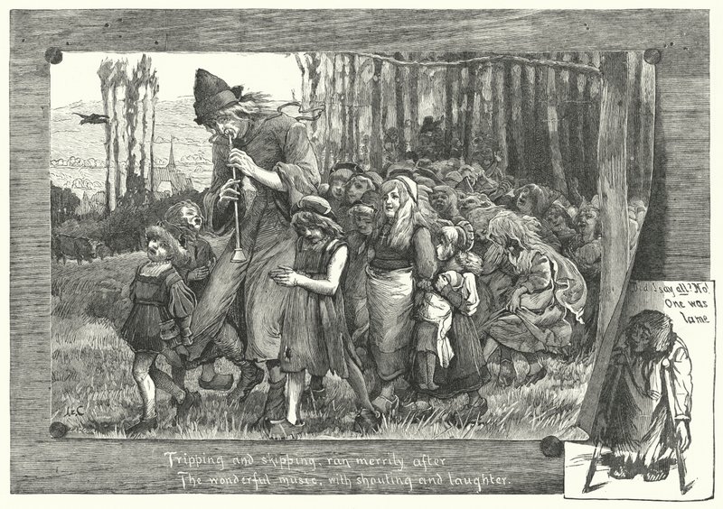 The Pied Piper Of Hamelin (kaiverrus) tekijältä James Elder Christie