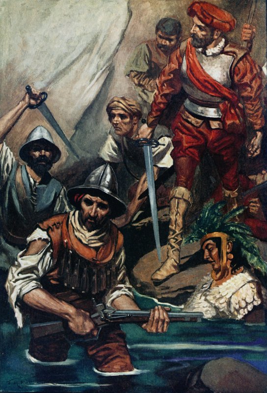 Cortes ja hänen miehensä välissä tekijältä James Henry Robinson