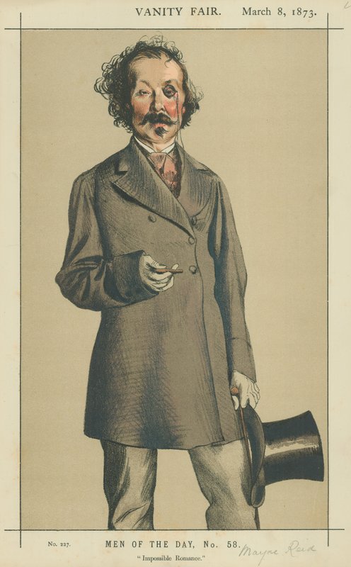 Talbot Mayne Reid, Mahdoton romanssi, 8. maaliskuuta 1873, Vanity Fair -sarjakuva. tekijältä James Jacques Joseph Tissot