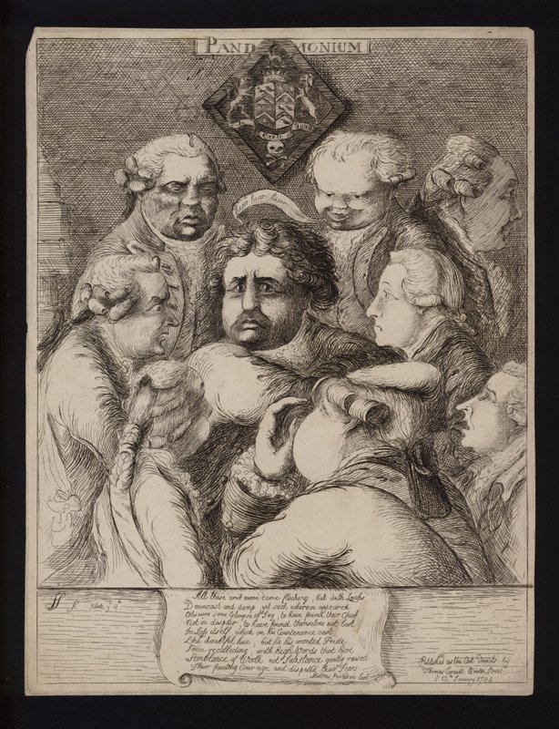 Pandemonium: satiiri poliittisesta epävakaudesta Britanniassa Fox-North-koalition kaatumisen ja sen korvaamisen William Pitt nuoremman hallituksella, 1784 jälkeen tekijältä James Sayers