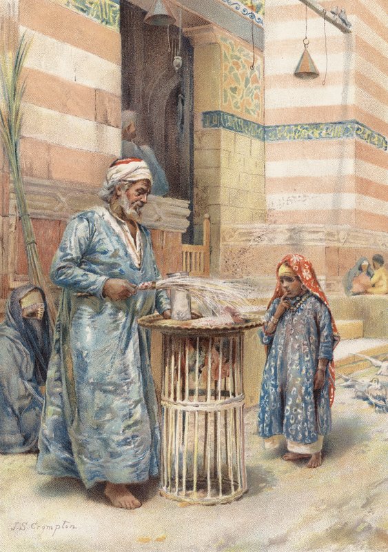 Makeanlihan myyjä (chromolitho) tekijältä James Shaw Crompton