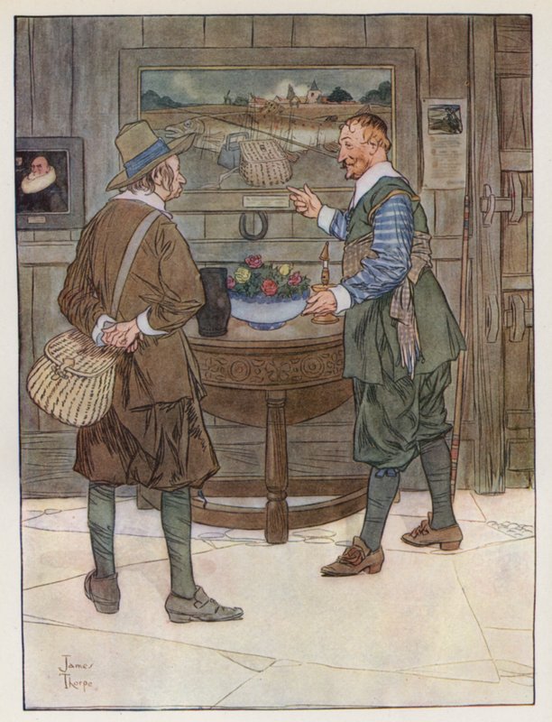 Izaak Waltonin kuvitus The Compleat Anglerille tekijältä James Thorpe