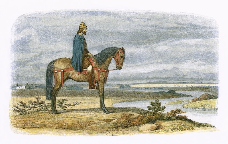 Kuningas Alfred suunnittelee Tanskan laivaston valtaamista tekijältä James William Edmund Doyle
