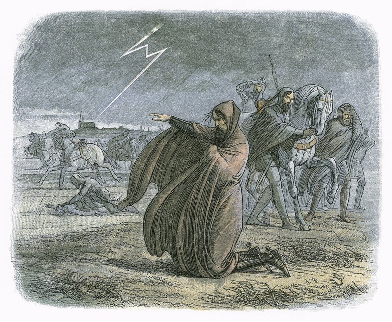 Kuningas Edward III vannoo tekevänsä rauhan tekijältä James William Edmund Doyle