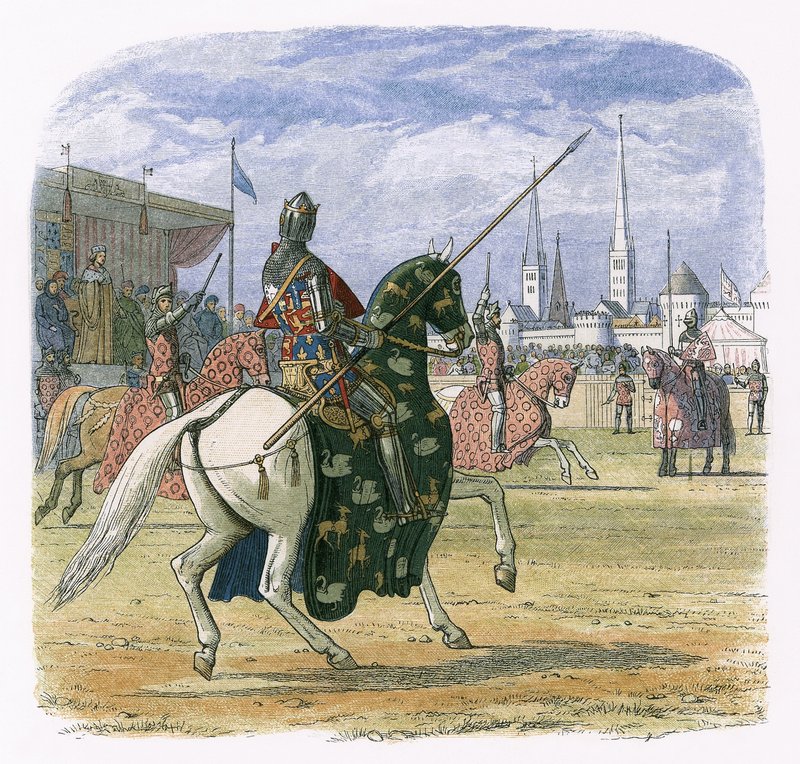 Kuningas Richard II lopettaa Herefordin ja Norfolkin välisen kaksintaistelun tekijältä James William Edmund Doyle