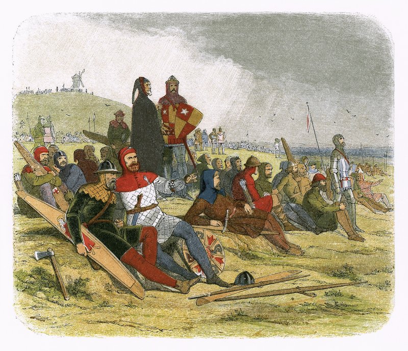 Englantilaiset odottavat ranskalaisia Crecyssä tekijältä James William Edmund Doyle