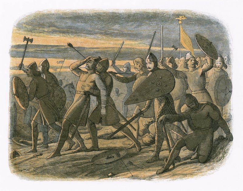 Haroldin kuolema Hastingsin taistelussa tekijältä James William Edmund Doyle