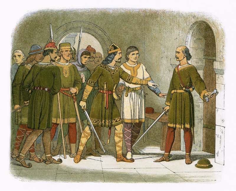 William de Breteuil puolustaa valtionkassaa tekijältä James William Edmund Doyle