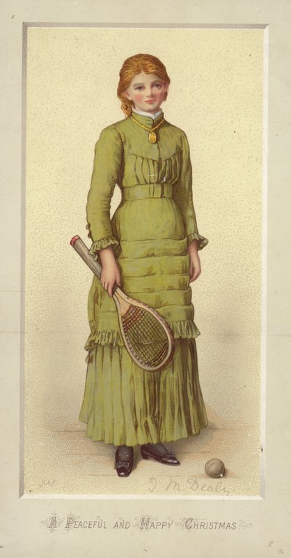Rauhallista ja hyvää joulua (chromolitho) tekijältä Jane M. Dealy